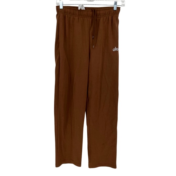 Alo Yoga Sweatpants Brown Straight Leg Joggers Pants Men's or women S/P Accolade - Picture 2 of 8